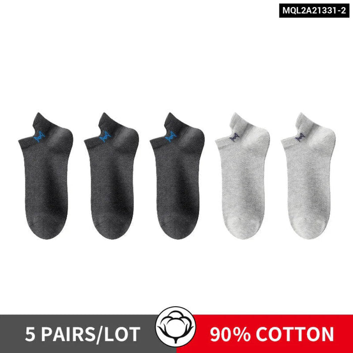 5 Pairs Mens Breathable Ankle Socks