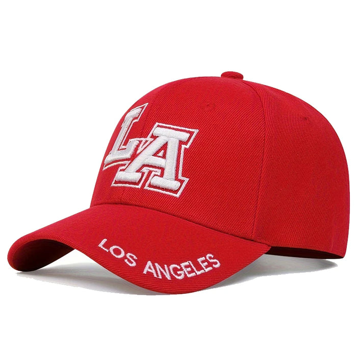 Adjustable La Embroidered Baseball Cap / Hat For Outdoor Wear