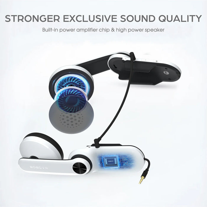 Headphones For Meta Quest2 Built In Power Amplifier 4 Sound Modes Double Earmuff Humanized Mute Design