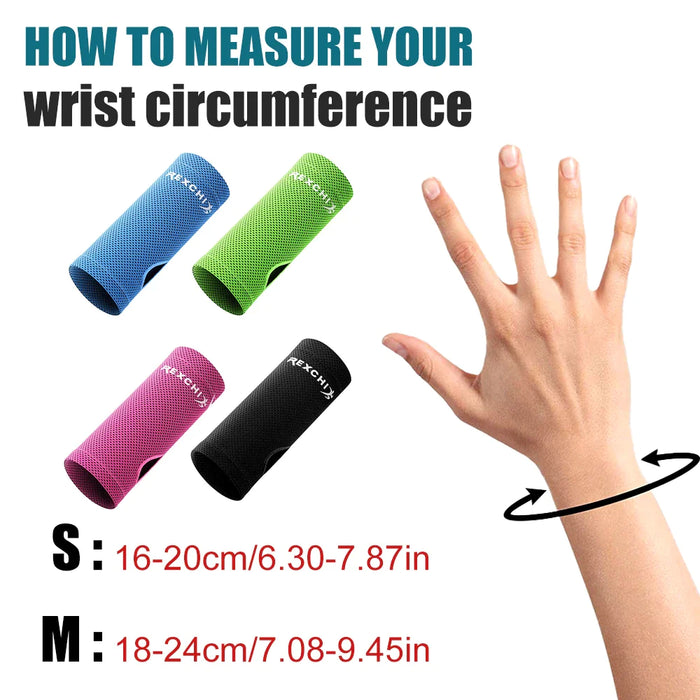 1 Pair Non-Slip Sweat-Absorbent Quick-Drying Wrist Brace For Sport Cycling