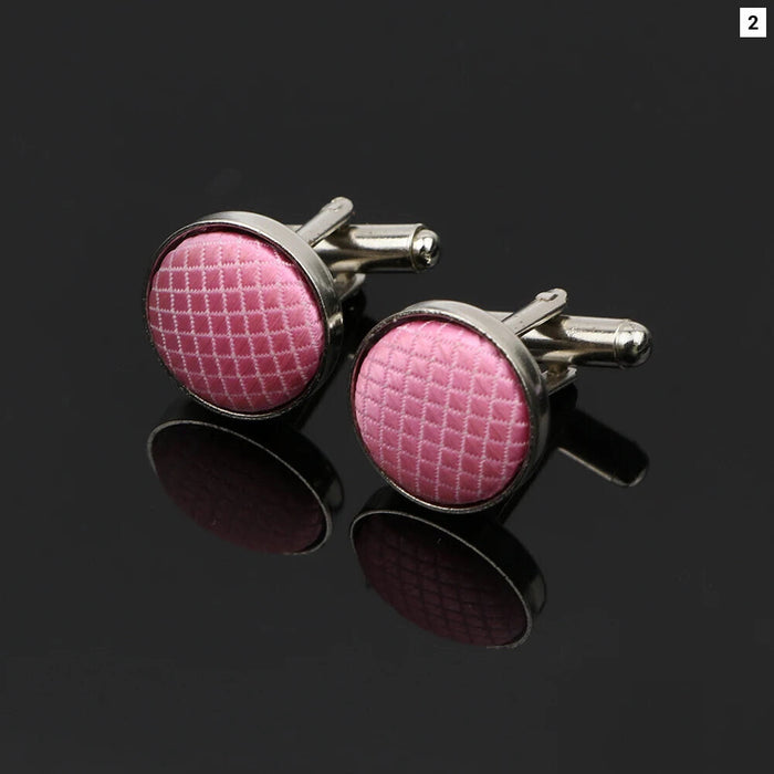 Plaid Cufflinks For Men