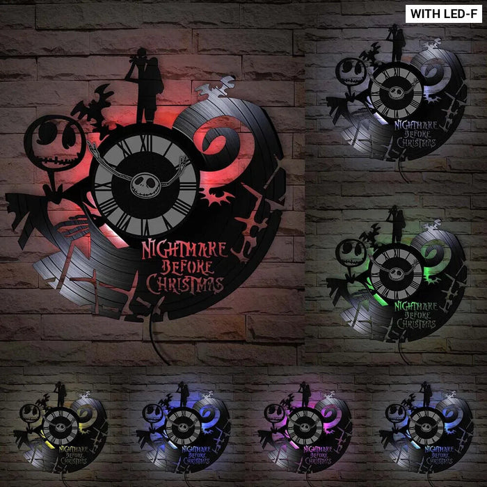 Halloween Nightmare Vinyl Record Wall Clock