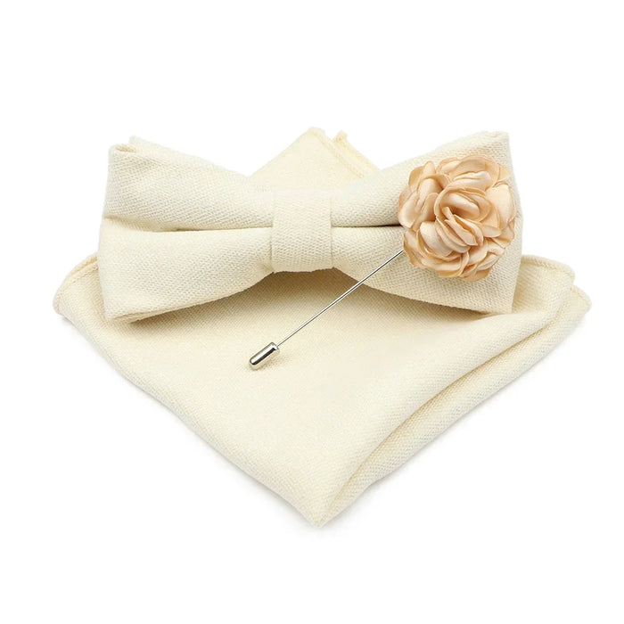 Super Soft Suede Bowtie Set For Weddings