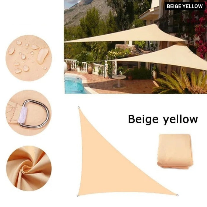 Waterproof Sun Shelter Triangle Sunshade Protection Outdoor Cover Garden Patio Pool Shade Sail Awning 420D