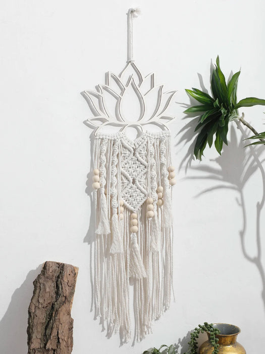 Boho Lotus Macrame Dream Catcher For Home Decor