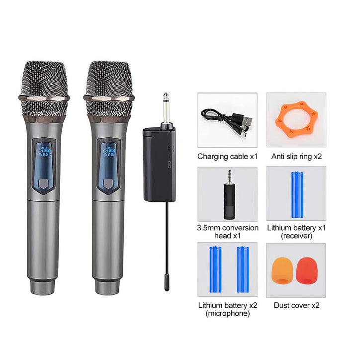 Pro Uhf Wireless Mic And Receiver For Karaoke