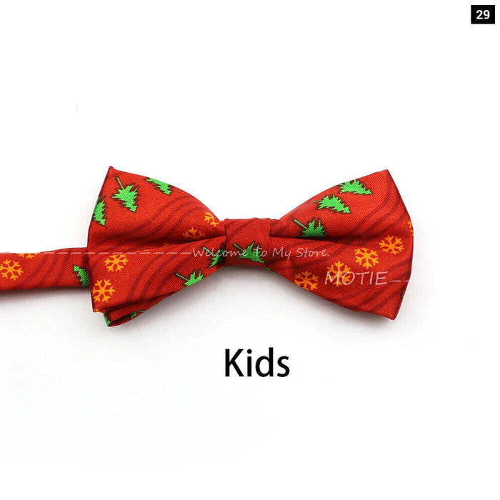 Christmas Bowtie Snowflake Pattern Polyester Parent-Child Wedding Party Accessories