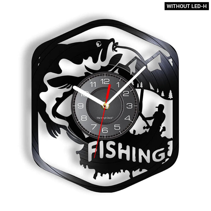 Handmade Fishing Wall Clock For Fishermen