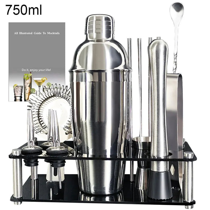 Complete 13 22Pc Cocktail Shaker Set With Holder