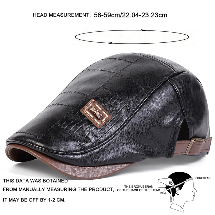 Retro Leather Sboy Cap / Hat For Men