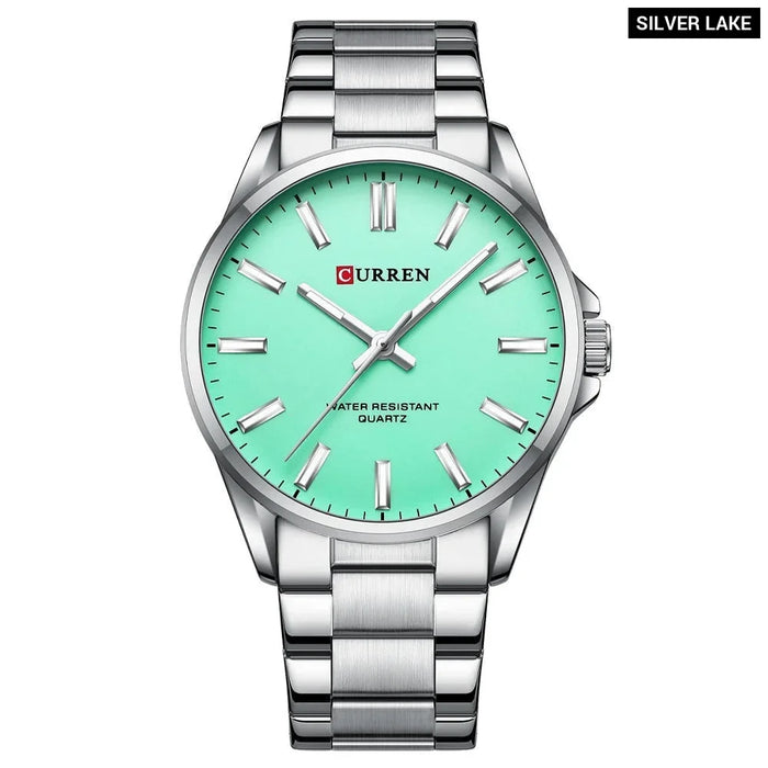 Classic Fashion Brand Watches For Men Business Quartz Luminous Hands Wristwatches With Stainless Steel Strap