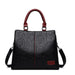 Soft Leather Shoulder Bag With Embossed Letters