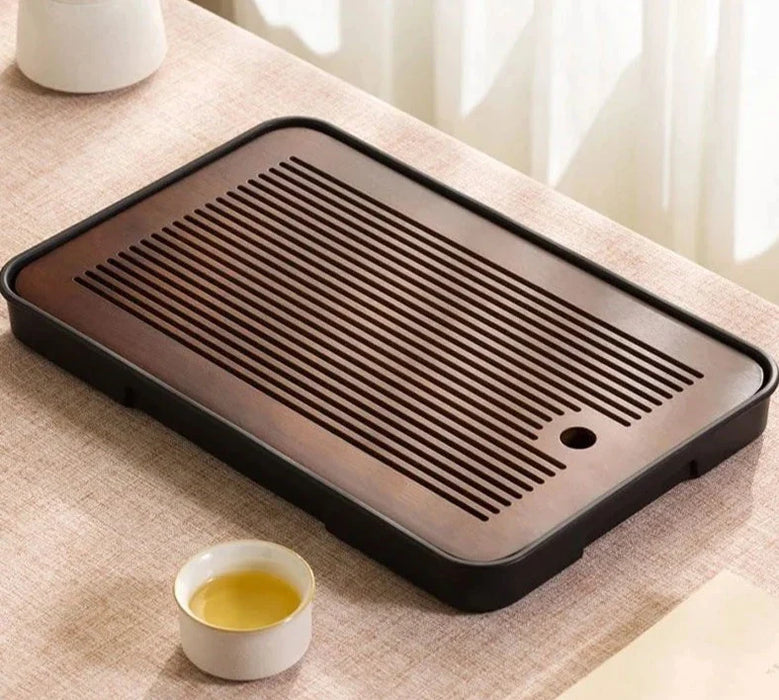 Compact Bamboo Tea Tray For Kung Fu Set