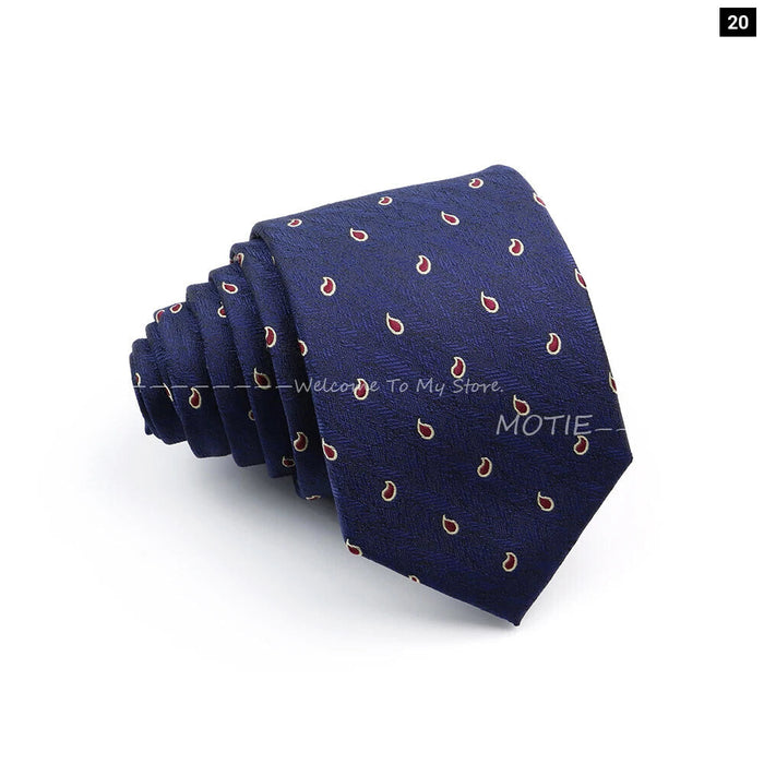 Blue Paisley Floral Tie For Business And Party Attire