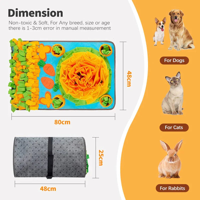 Snuffle Mat Interactive Slow Feeder