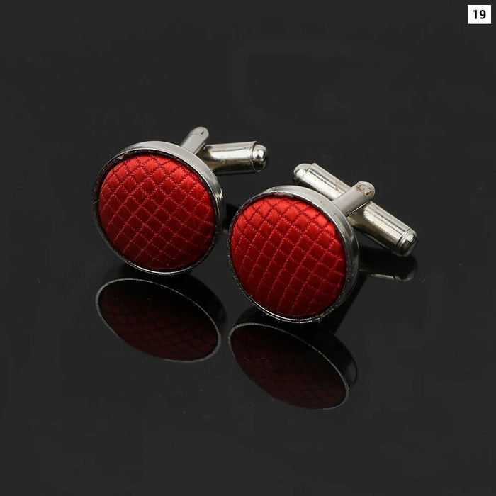 Plaid Cufflinks For Men