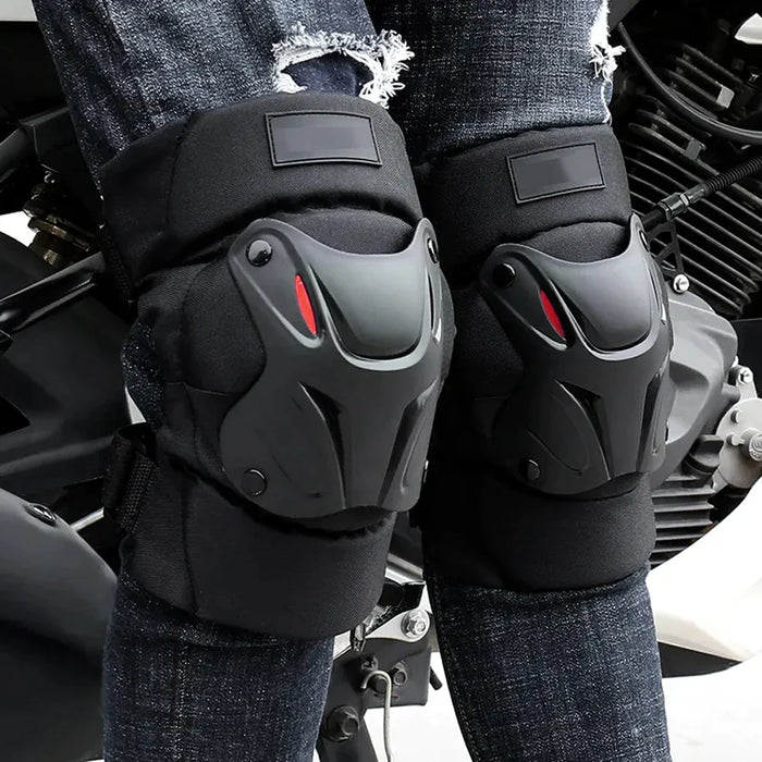 1 Pair Anti-Drop Breathable Windproof Knee & Elbow Pads For Outdoor Sports
