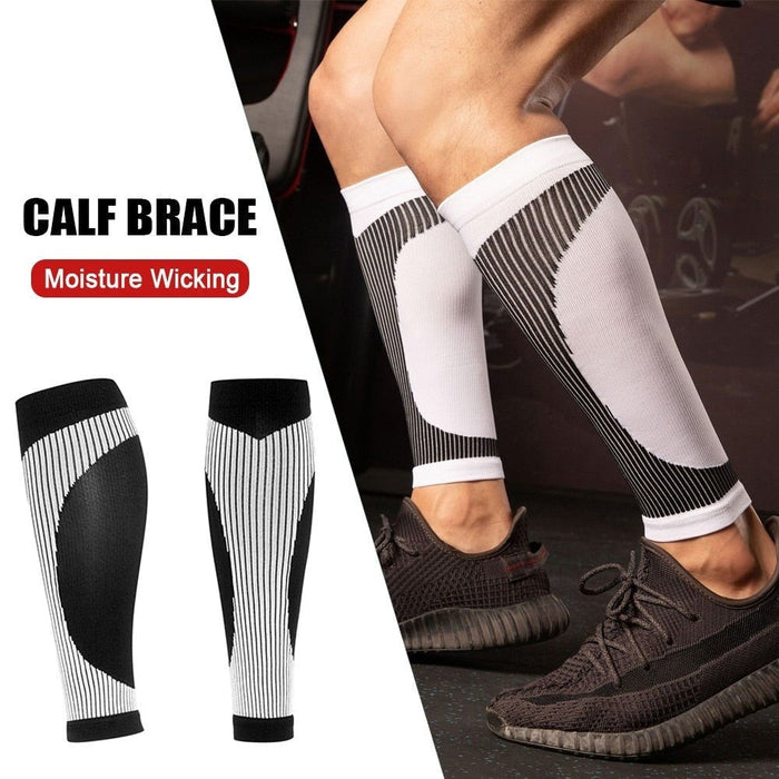 1Pair Sports Calf Moisture Wicking Leg Sleeves For Women Men Cycling Running Basketball