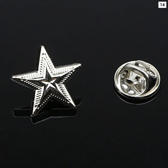 Shine Bright With Our Novelty Crown Star Lapel Pin For Suits Dresses