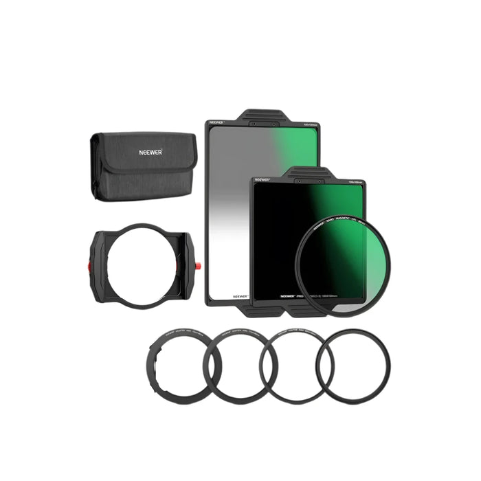 100Mm Pro Square Nd Filter Kit With Magnetic Holder & Gnd8/Nd1000 4 Adapter Rings