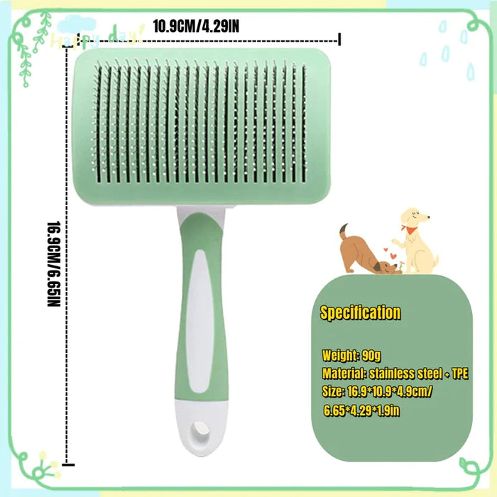 Pet Grooming Comb Self Cleaning Skin Friendly