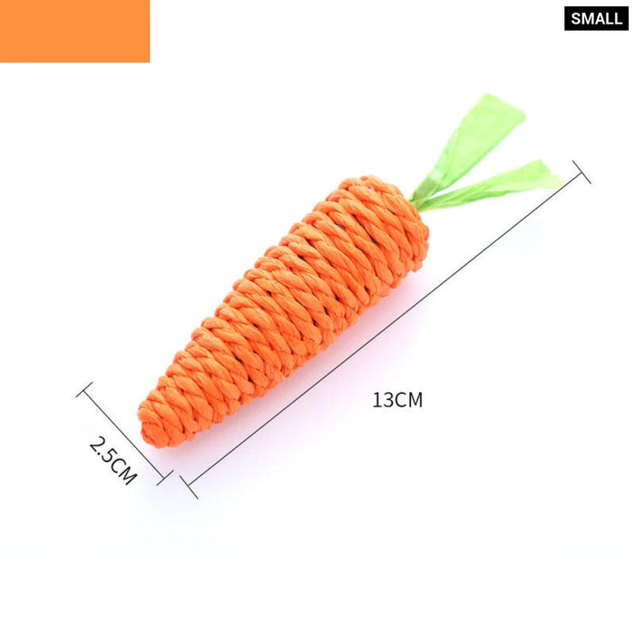 Interactive Cat Carrot Toy For Teeth Cleaning And Play