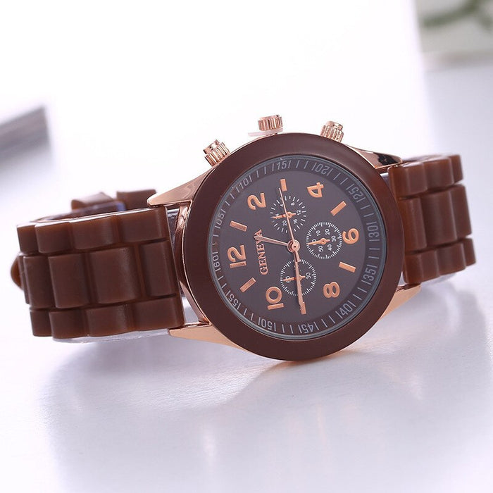 Women Watches Fashion Luxury Brand Women'S Watch Silicone Strap Quartz Wrist Watch For Female