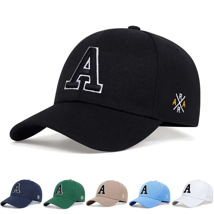 Adjustable Letter A Embroidered Baseball Cap / Hat For Spring / Autumn Outdoor Wear