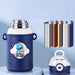 Kids Cartoon Straw Water Thermos