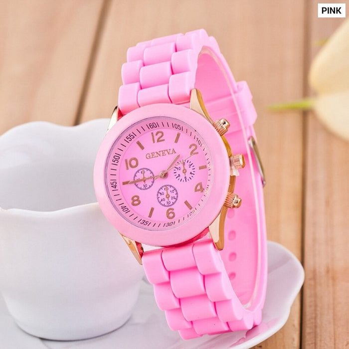 Women Watches Fashion Luxury Brand Women'S Watch Silicone Strap Quartz Wrist Watch For Female