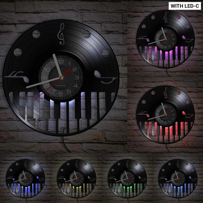 Musical Instrument Vinyl Wall Clock