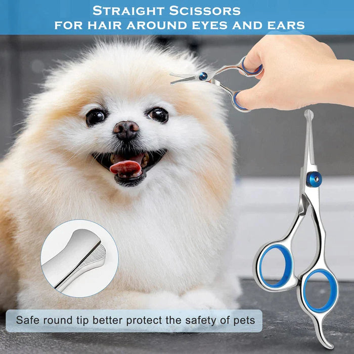 6 In 1 Stainless Steel Dog Grooming Scissors Kit Safe Sharp