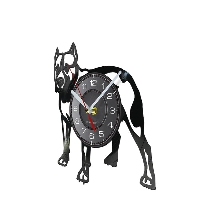 Retro Pitbull Wall Clock