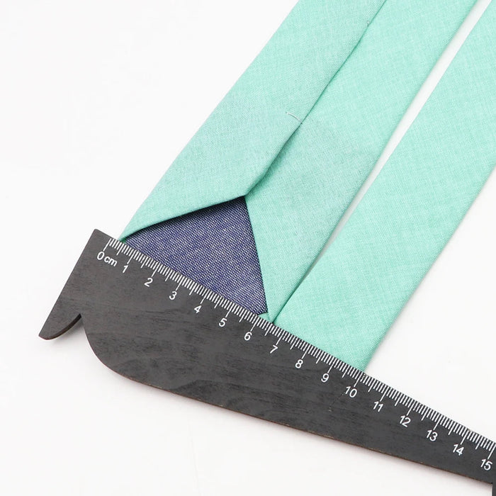 Sage Green Cotton Necktie For Weddings And Parties