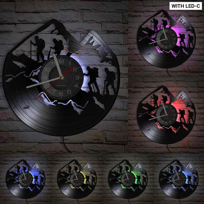 Extreme Rock Climbing Vinyl Record Clock