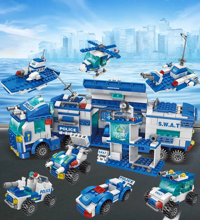 700 Pieces Police Car Building Blocks