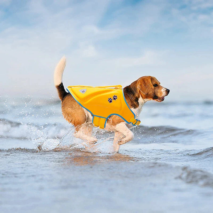 Dog Life Jacket High Buoyancy Reflective Adjustable Durable With Rescue Handle