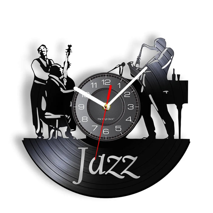 Jazz Band Vinyl Record Wall Clock