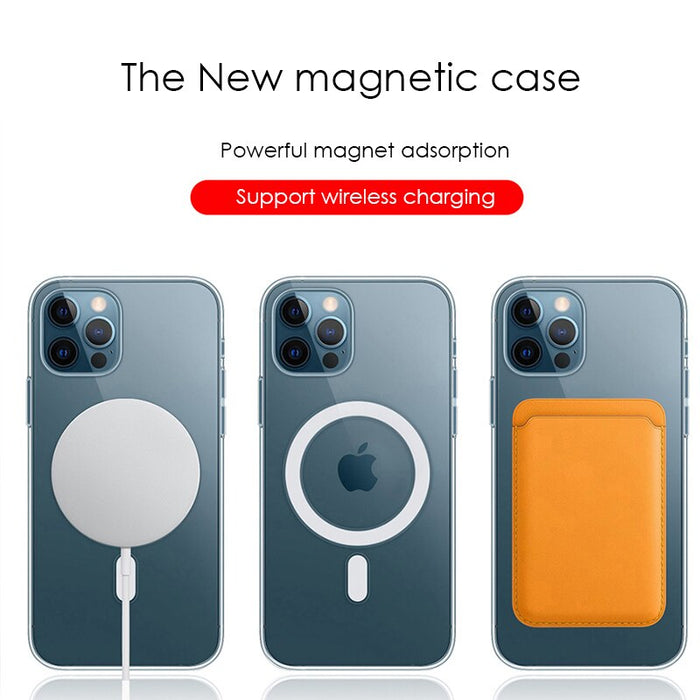 Ultra Clear Magnetic Circle Magsafing Case For Iphone 14 13