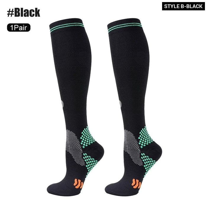 1 Pair Elastic Breathable High Socks Calf Sleeves for Cycling Running Basketball