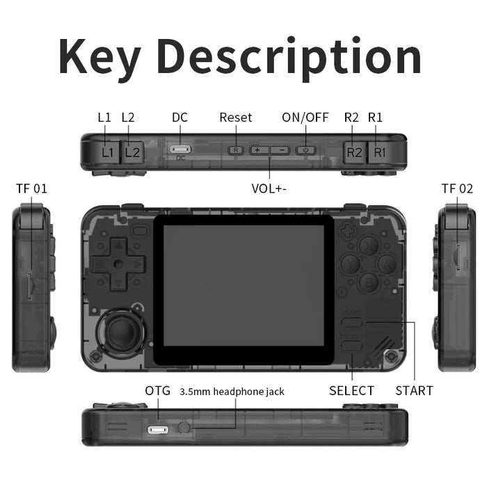 Rgb10X Handheld Console 3.5 Screen Arkos Linux Retro Gaming