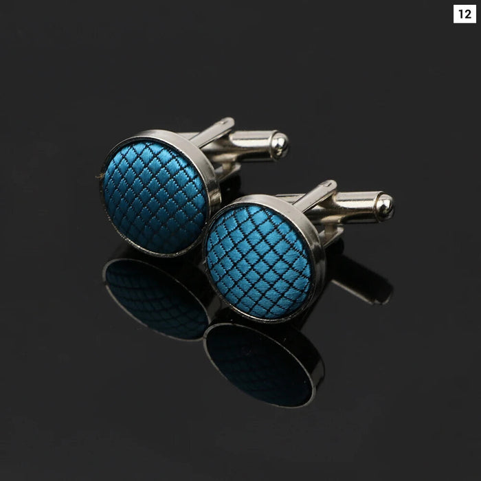 Plaid Cufflinks For Men