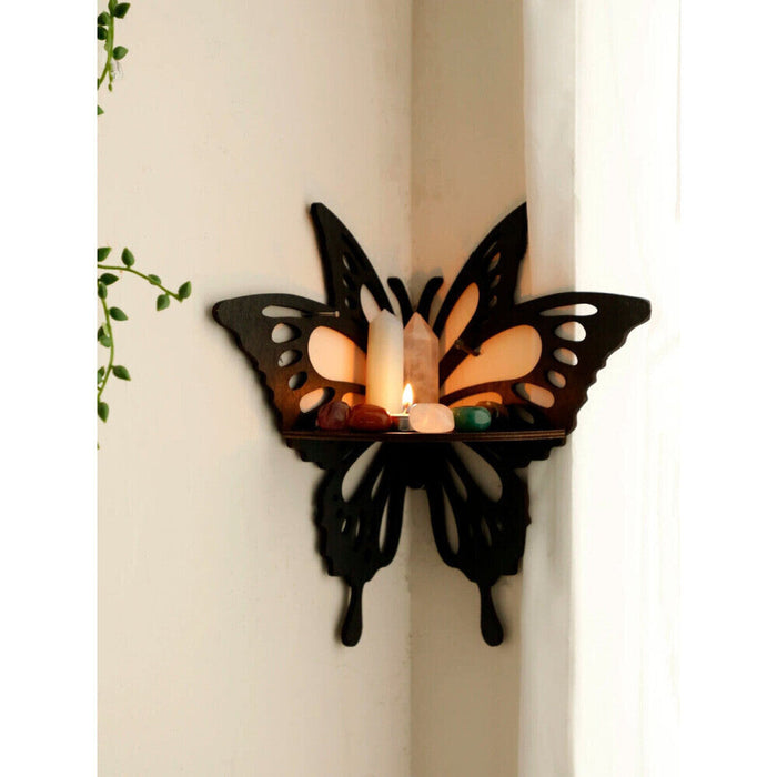 Boho Butterfly Corner Shelf For Home Decor