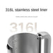 Double Layer 316 Stainless Steel 1.7l Electric Kettle