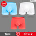 3 Piece Antibacterial Ice Silk Boxer Set For Men