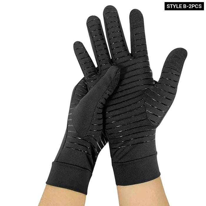 1 Pair Copper Arthritis Compression Gloves For Women Men