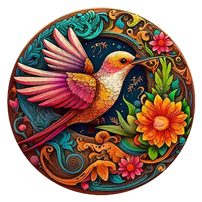 Exquisite Hummingbird Wooden Puzzle