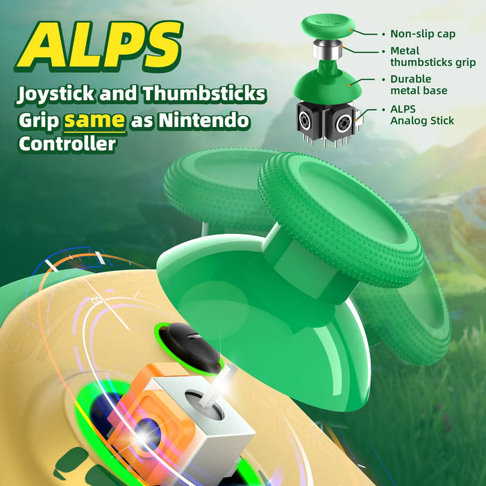 Golden-Green Neptune Joypad Alps Stick Mechanics Button Compatible Nintendo Switch/Oled