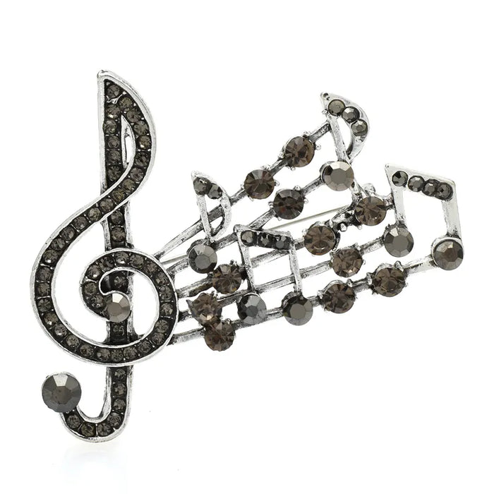 Music Note Brooches 3 Colour Classic Music Lover Pin