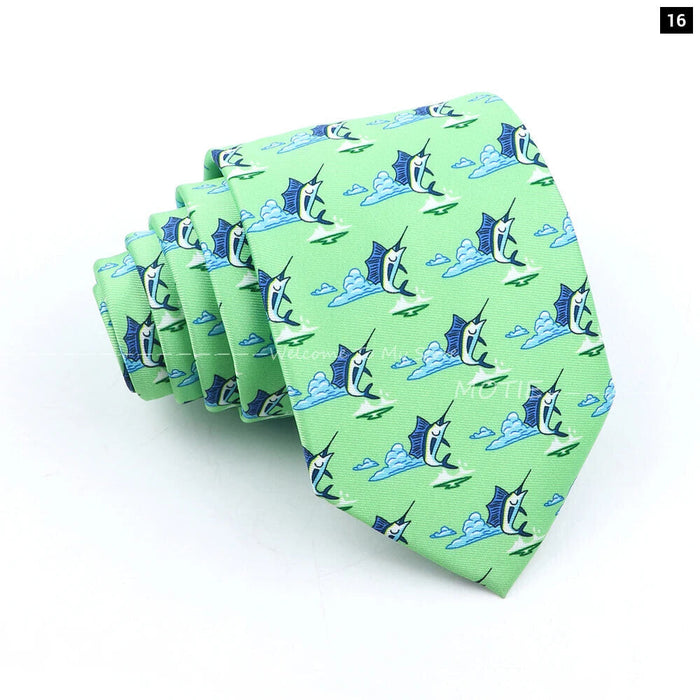 Musical Geometry Necktie Mens Blue Polyester Tie For Business And Party Wear